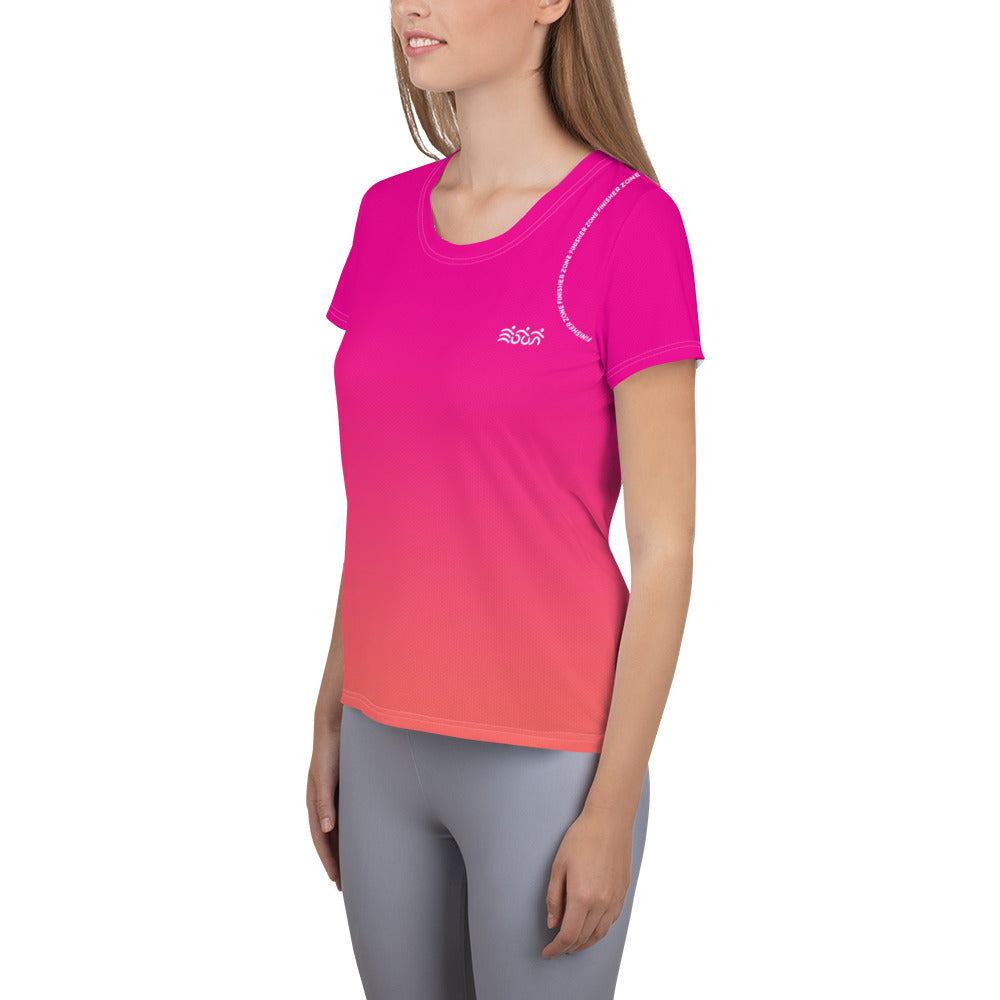 Women's Running Top - Pink Coral Gradient 💖