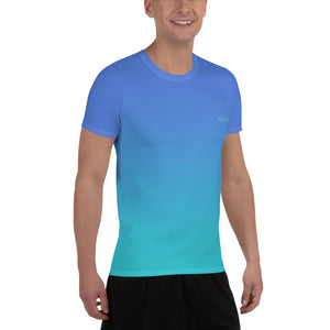 Men's technical shirt - blue gradient