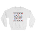Triathlon Christmas Ugly Sweatshirt - White