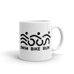 Swim Bike Run - Triathlon Mug - Finisher Zone - Black