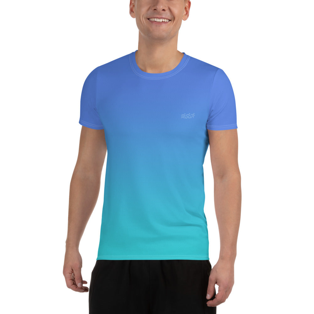 Men's technical shirt - blue gradient – Finisher Zone