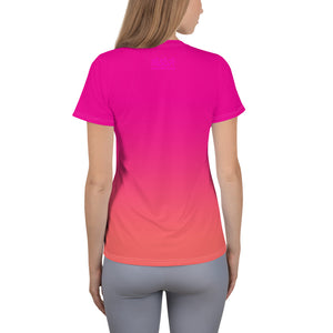 Women's Running Top - Pink Coral Gradient 💖